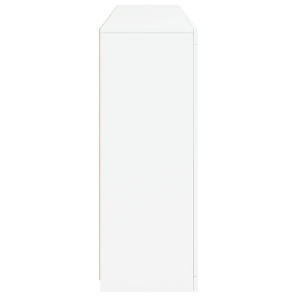 vidaXL Senkki LED-valoilla valkoinen 162x37x100 cm