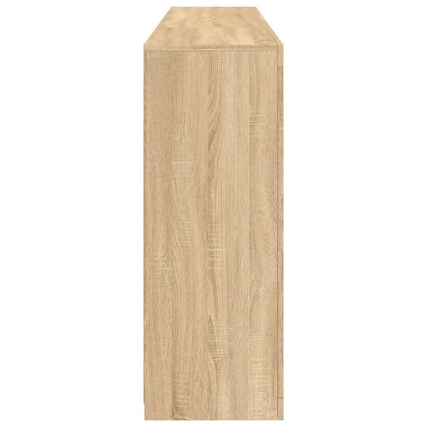 vidaXL skænk med LED-lys 181,5x37x100 cm sonoma-eg