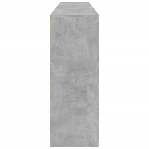vidaXL Senkki LED-valoilla betoninharmaa 202x37x100 cm