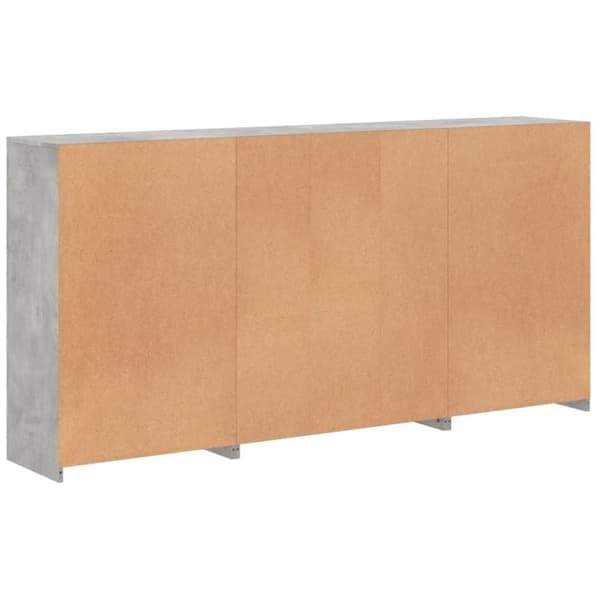 vidaXL Senkki LED-valoilla betoninharmaa 202x37x100 cm