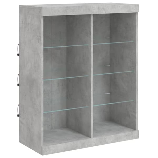 vidaXL Senkki LED-valoilla betoninharmaa 202x37x100 cm
