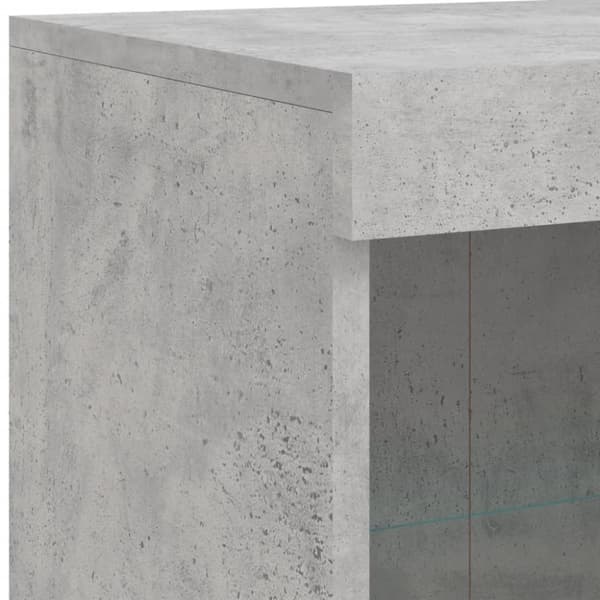 vidaXL Senkki LED-valoilla betoninharmaa 202x37x100 cm