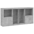 Pikkukuva 2 / 11: vidaXL Senkki LED-valoilla betoninharmaa 202x37x100 cm