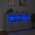 Pikkukuva 5 / 11: vidaXL Senkki LED-valoilla harmaa Sonoma 162x37x100 cm