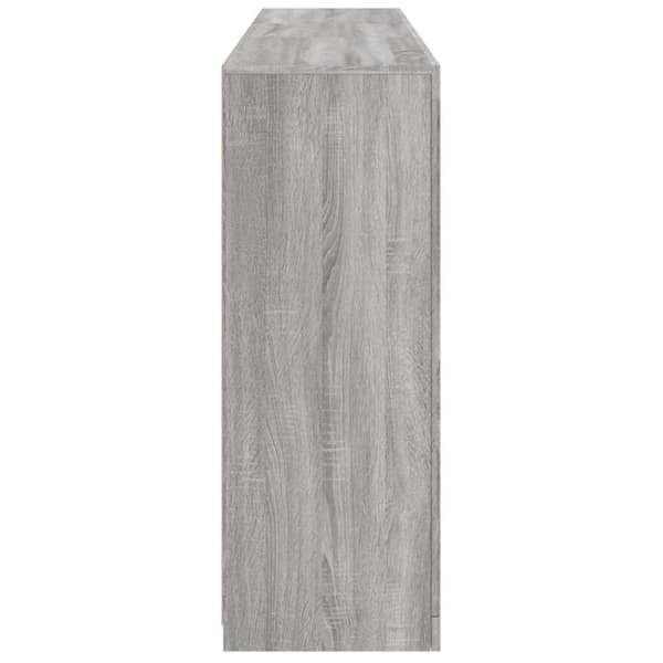 vidaXL Senkki LED-valoilla harmaa Sonoma 162x37x100 cm