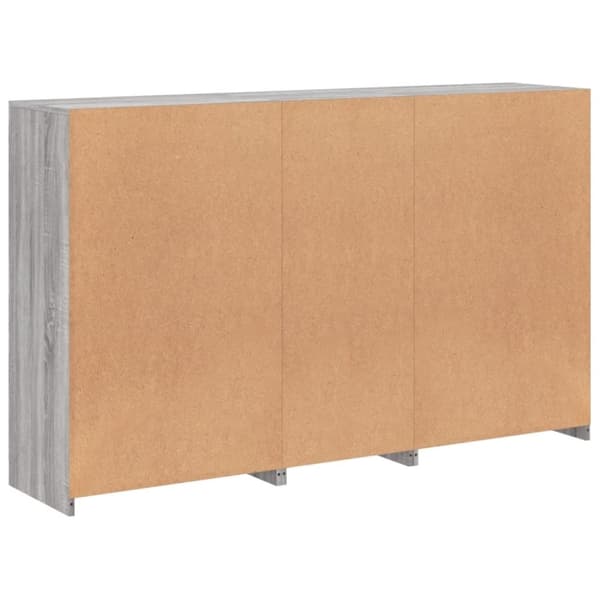 vidaXL Senkki LED-valoilla harmaa Sonoma 162x37x100 cm