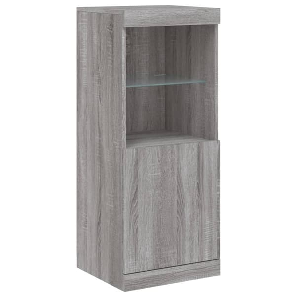 vidaXL Senkki LED-valoilla harmaa Sonoma 162x37x100 cm
