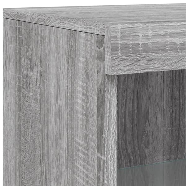 vidaXL Senkki LED-valoilla harmaa Sonoma 162x37x100 cm