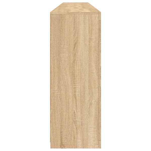 vidaXL Skänk med LED-belysning sonoma-ek 162x37x100 cm