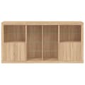 Miniatyrbillede 5 af 11: vidaXL skænk med LED-lys 202x37x100 cm sonoma-eg