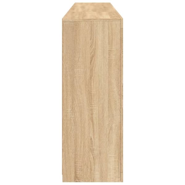 vidaXL skænk med LED-lys 202x37x100 cm sonoma-eg