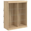 Miniatyrbillede 8 af 11: vidaXL skænk med LED-lys 202x37x100 cm sonoma-eg