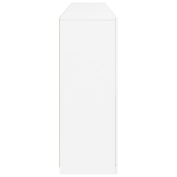 vidaXL Skjenk med LED-lys hvit 202x37x100 cm