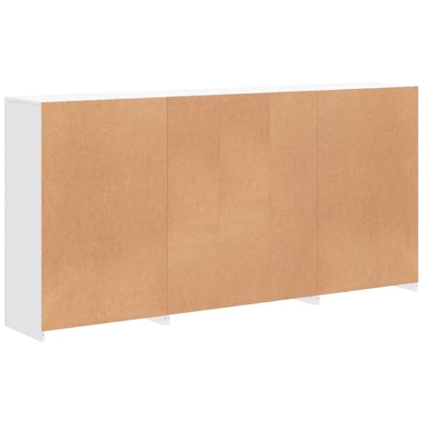 vidaXL Skjenk med LED-lys hvit 202x37x100 cm