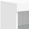Miniatyrbilde 10 av 11: vidaXL Skjenk med LED-lys hvit 202x37x100 cm