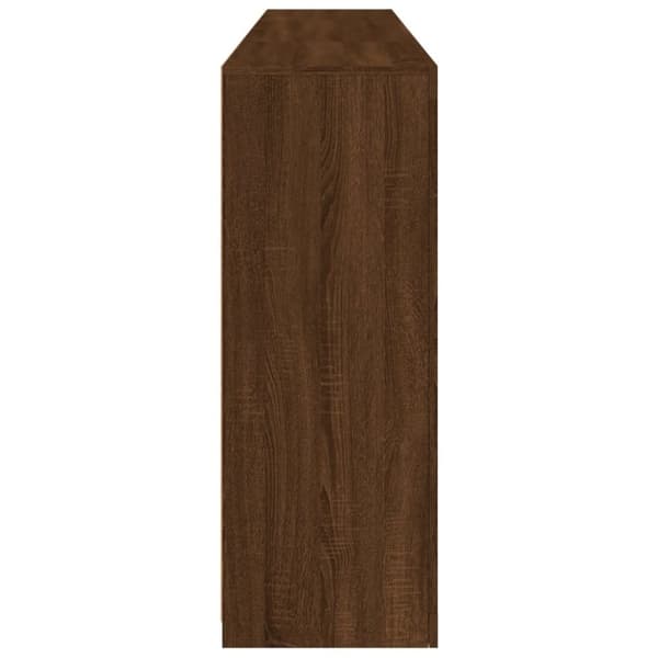 vidaXL Skjenk med LED-lys brun eik 202x37x100 cm