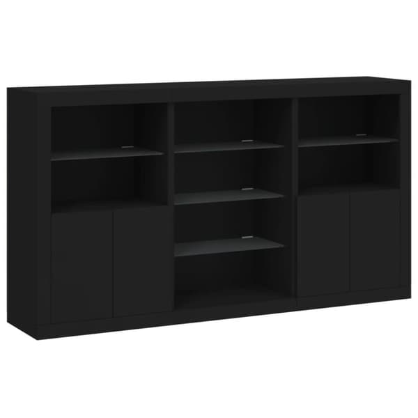 vidaXL Senkki LED-valoilla musta 181,5x37x100 cm