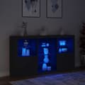 Pikkukuva 5 / 11: vidaXL Senkki LED-valoilla musta 181,5x37x100 cm
