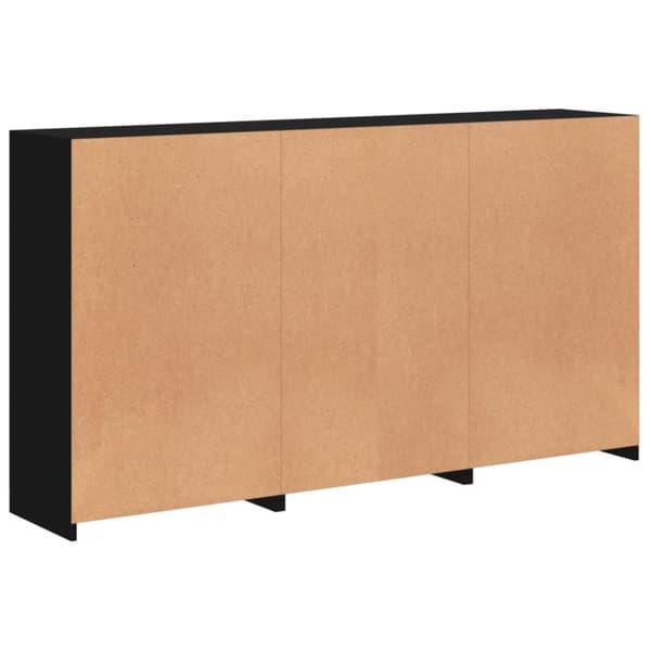 vidaXL Senkki LED-valoilla musta 181,5x37x100 cm