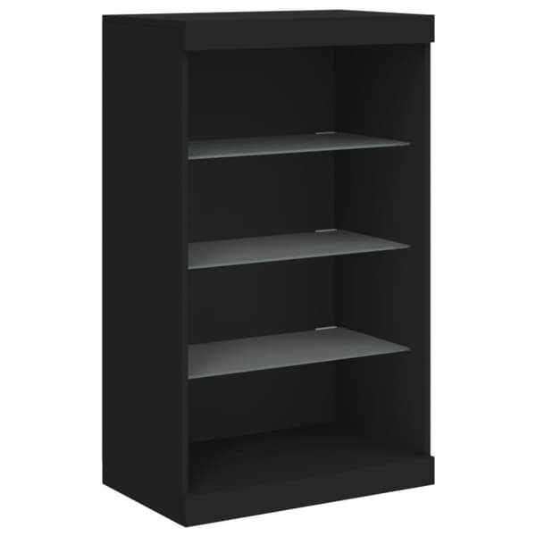 vidaXL Senkki LED-valoilla musta 181,5x37x100 cm