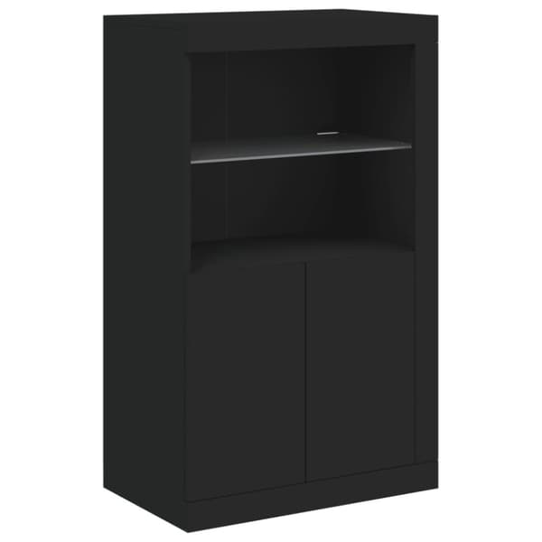 vidaXL Senkki LED-valoilla musta 181,5x37x100 cm