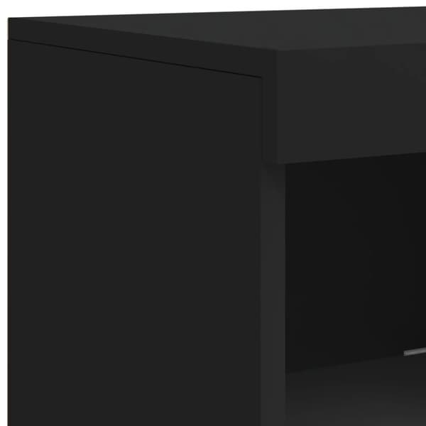vidaXL Senkki LED-valoilla musta 181,5x37x100 cm