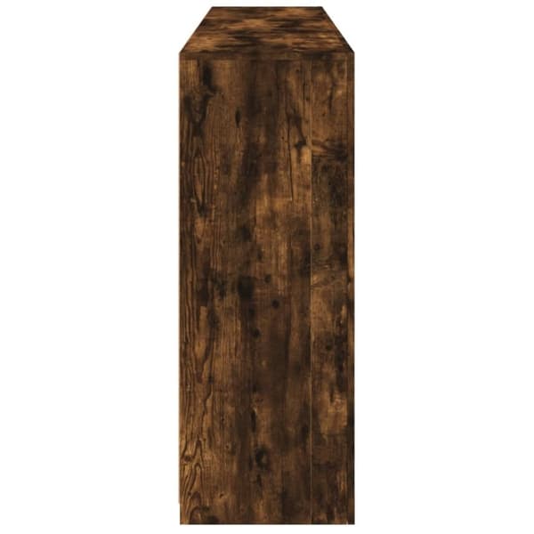 vidaXL Skjenk med LED-lys røkt eik 162x37x100 cm