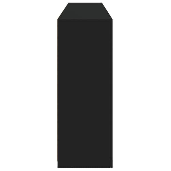 vidaXL Skänk med LED-belysning svart 181,5x37x100 cm