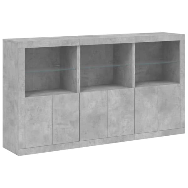 vidaXL Senkki LED-valoilla betoninharmaa 181,5x37x100 cm