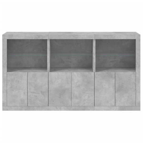 vidaXL Senkki LED-valoilla betoninharmaa 181,5x37x100 cm