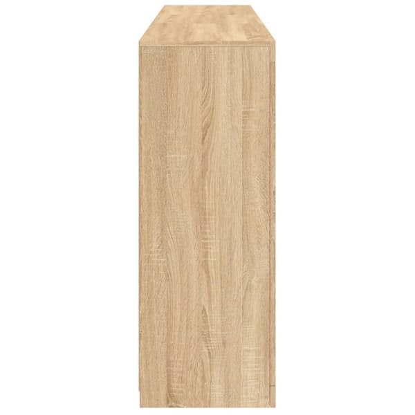 vidaXL skænk med LED-lys 162x37x100 cm sonoma-eg
