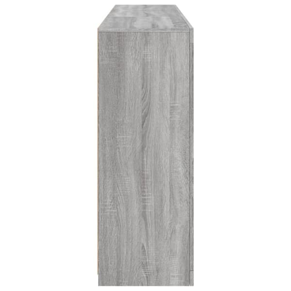 vidaXL Senkki LED-valoilla harmaa Sonoma 162x37x100 cm