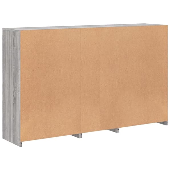 vidaXL Senkki LED-valoilla harmaa Sonoma 162x37x100 cm