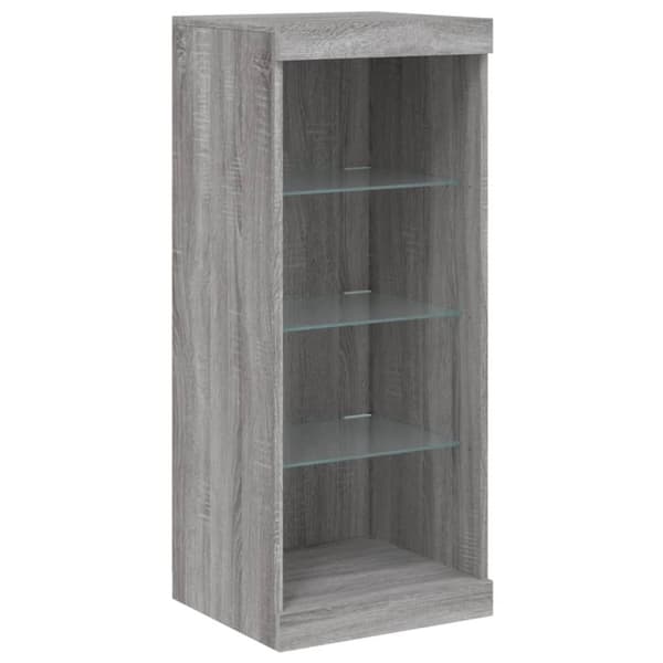 vidaXL Senkki LED-valoilla harmaa Sonoma 162x37x100 cm