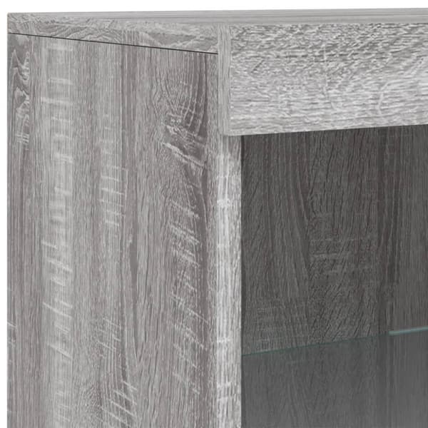 vidaXL Senkki LED-valoilla harmaa Sonoma 162x37x100 cm