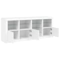 Miniatyrbillede 6 af 11: vidaXL skænk med LED-lys 164x37x67 cm hvid