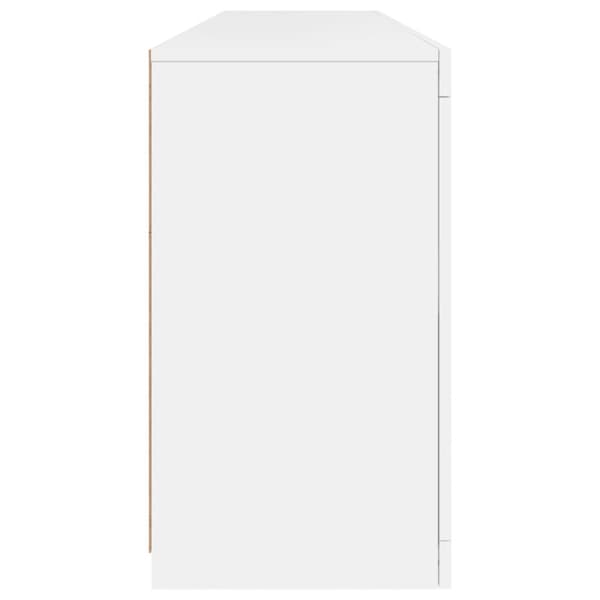 vidaXL skænk med LED-lys 164x37x67 cm hvid