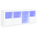 Miniatyrbillede 2 af 11: vidaXL skænk med LED-lys 164x37x67 cm hvid