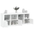 Miniatyrbillede 1 af 11: vidaXL skænk med LED-lys 164x37x67 cm hvid