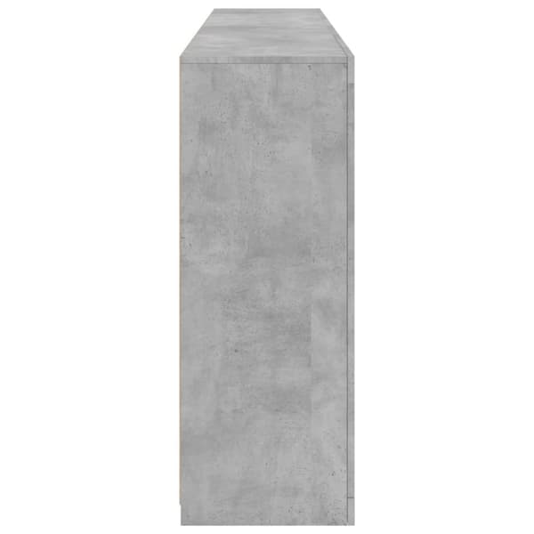 vidaXL skænk med LED-lys 181,5x37x100 cm betongrå