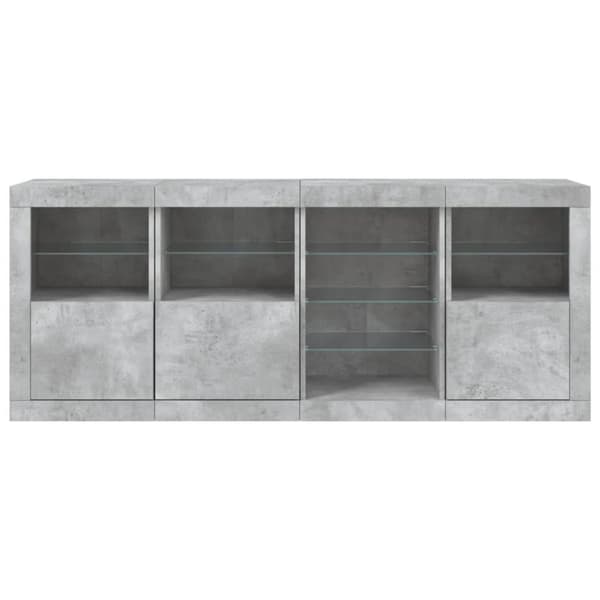 vidaXL Senkki LED-valoilla betoninharmaa 164x37x67 cm