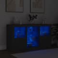 Pikkukuva 4 / 11: vidaXL Senkki LED-valoilla musta 123x37x67 cm
