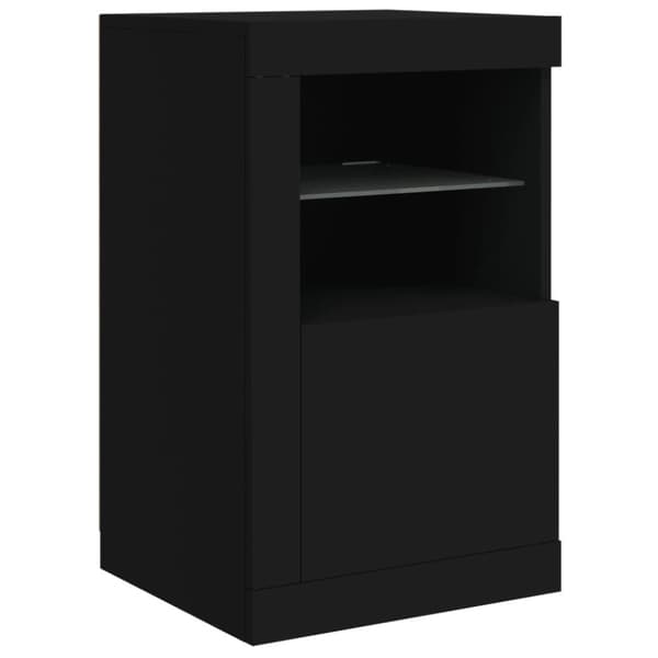 vidaXL Senkki LED-valoilla musta 123x37x67 cm