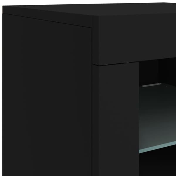 vidaXL Senkki LED-valoilla musta 123x37x67 cm