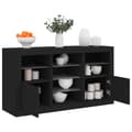 Pikkukuva 1 / 11: vidaXL Senkki LED-valoilla musta 123x37x67 cm