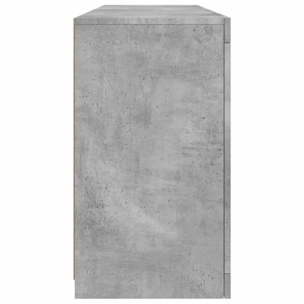vidaXL Skänk med LED-belysning betonggrå 163x37x67 cm