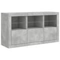 Pikkukuva 5 / 11: vidaXL Senkki LED-valoilla betoninharmaa 123x37x67 cm