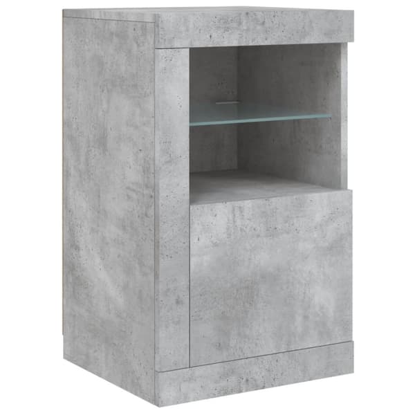 vidaXL Senkki LED-valoilla betoninharmaa 123x37x67 cm