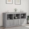 Pikkukuva 3 / 11: vidaXL Senkki LED-valoilla harmaa Sonoma 123x37x67 cm
