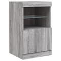 Pikkukuva 10 / 11: vidaXL Senkki LED-valoilla harmaa Sonoma 123x37x67 cm